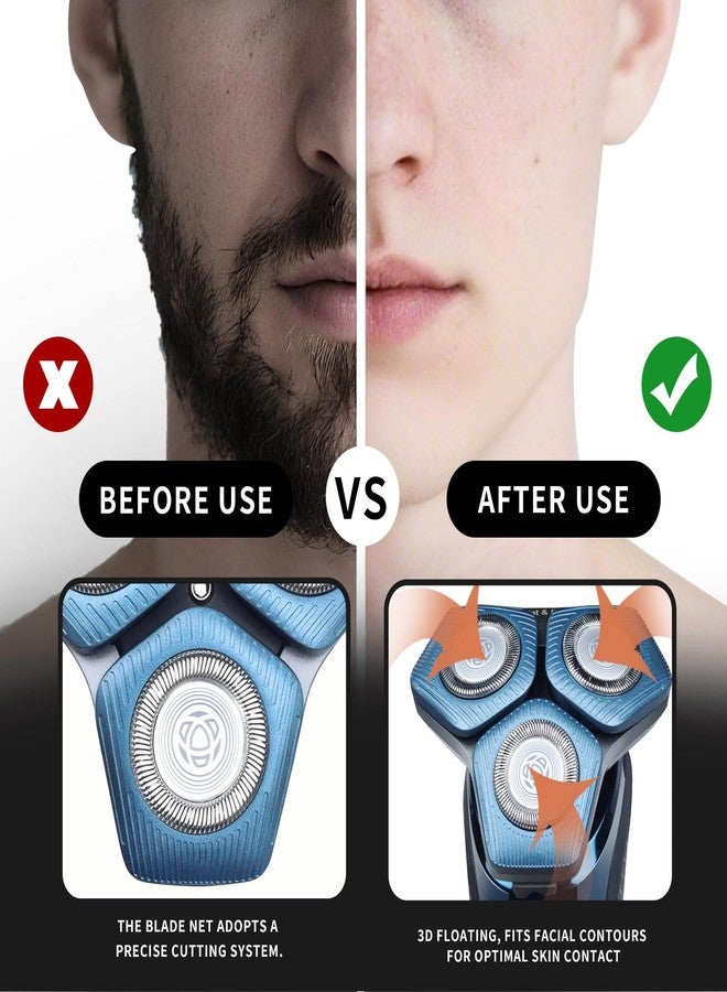 COSYONALL SH71/50 Shaving Heads Compatible with Phili*s Shavers Series S5000 (S5XXX),S7000 (S7XXX) for SH60/70 and SH70/70 (Blue) - Image 3